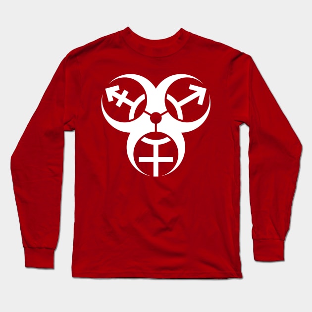 Trans Biohazard - White Long Sleeve T-Shirt by GenderConcepts